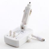 Adaptador para carro retrátil usb e carregador 3DS (branco)